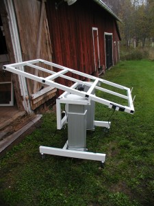 Ergonomiska lyft & tiltbara arbetsbord, styrs med fjärrkontroll