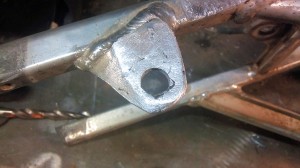 AVSLUTAD, Reparation av Aluminiumfäste till ljuddämpare och sving till motorcross cykel