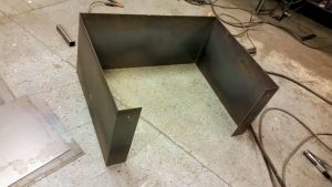 6 st Corten lådor som ska pryda en trädgård. Lev Värnamo