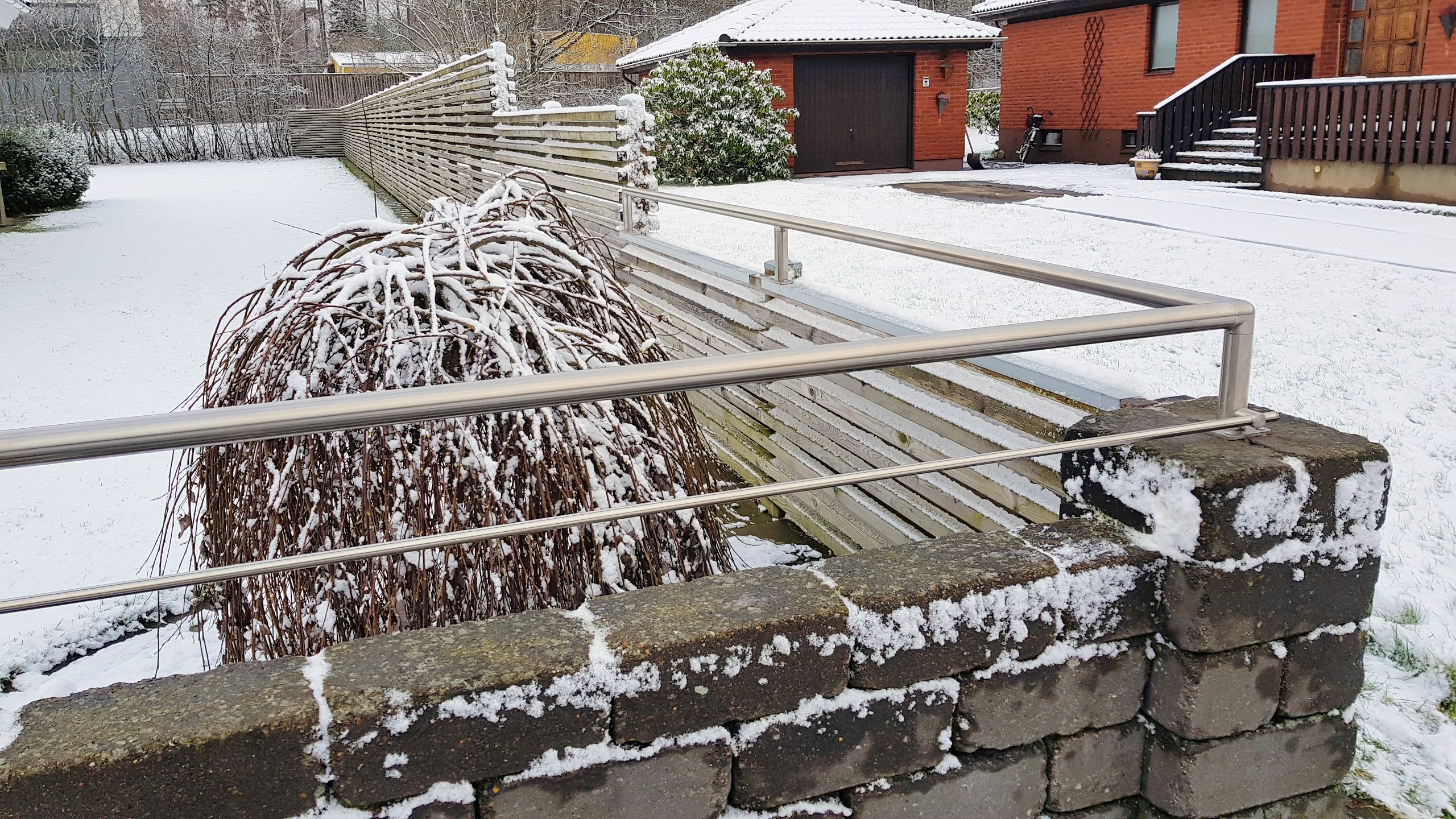 Påbyggnadsräcke i rostfritt