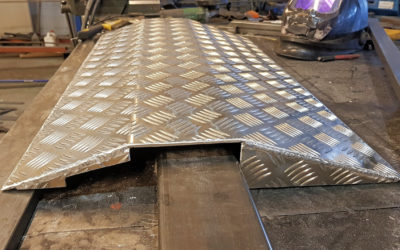 Aluminium ramp till altan